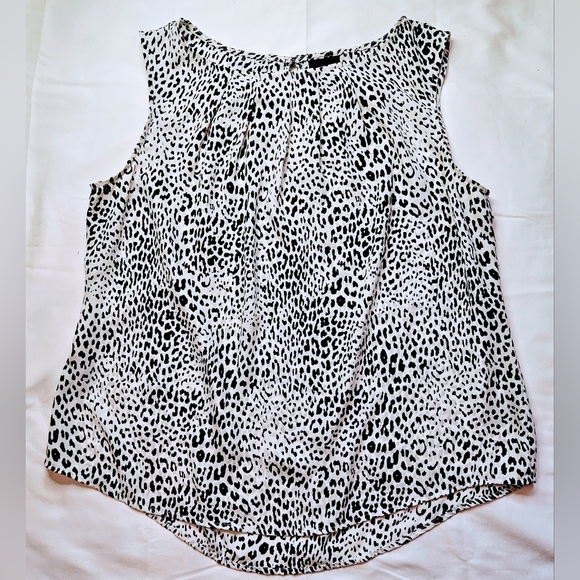 Worthington Petites Womens Animal Print Sleeveless Blouse Size Petite Medium - Picture 1 of 9